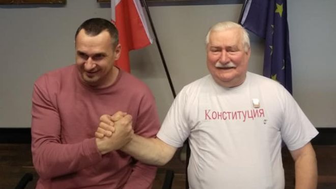 Lech Wałęsa spotkał się z Olehem Sencowem