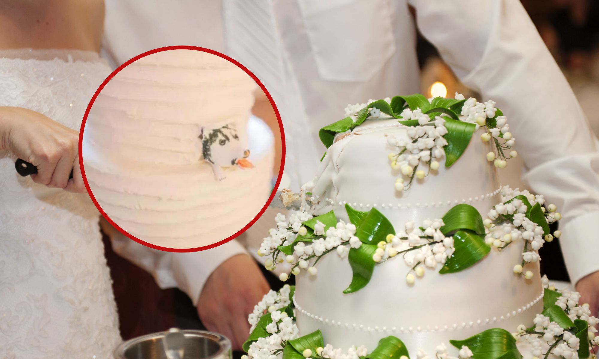 Tort weselny nie spodobał się pannie młodej
