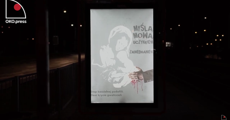 Nocna akcja w Warszawie. Rozwieszono plakaty przeciw kościelnej pedofilii