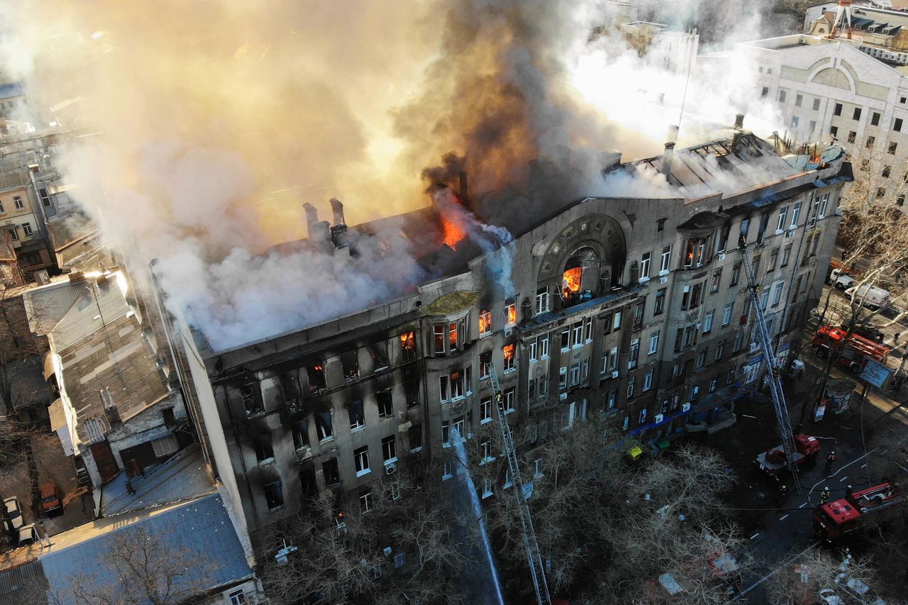 Ukraina. Pożar w szkole w Odessie. Znaleziono ciała 16 osób