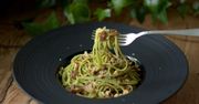 Spaghetti ze szczypiorkiem czosnkowym