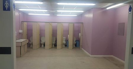 Katolicka szkoła usunęła ścianę z WC dla dziewczynek. Bo palą papierosy