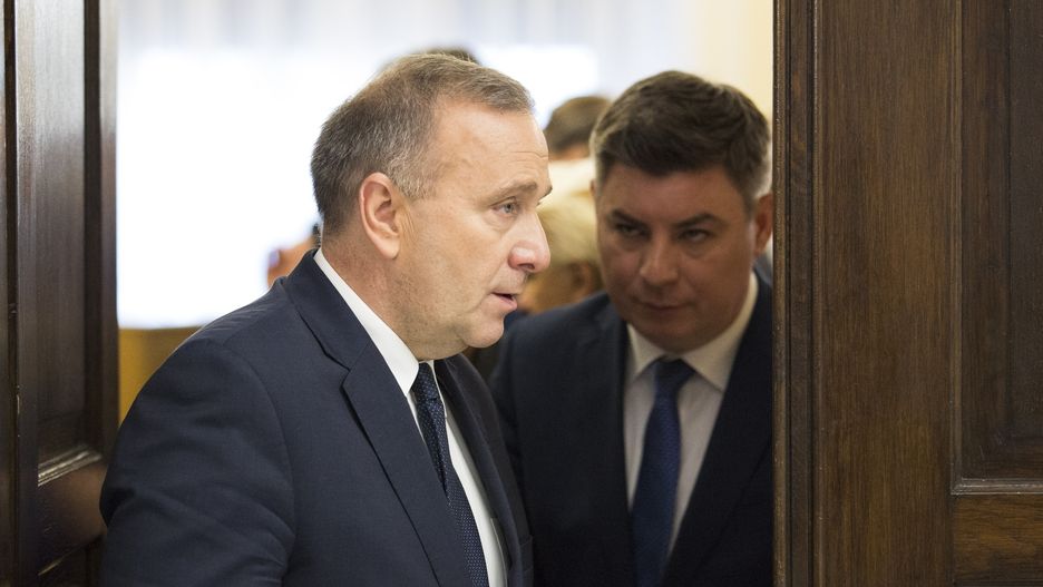 Wybory parlamentarne. Lider PO Grzegorz Schetyna.