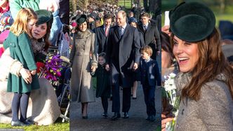 Książę William i księżna Kate wędrują z dziećmi do kościoła na świąteczną mszę (ZDJĘCIA)