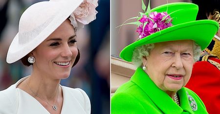 Kate Middleton i królowa Elżbieta na paradzie