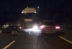 Polski kierowca ciężarówki zasnął podczas jazdy po brytyjskiej autostradzie. Nagranie przeraża