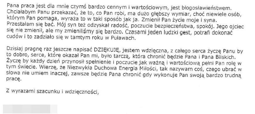 List opublikowany przez Policję. 