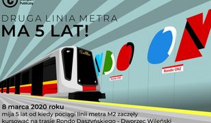 Warszawa. Druga linia metra obchodzi urodziny. Jeździmy już pięć lat