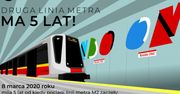 Warszawa. Druga linia metra obchodzi urodziny. Jeździmy już pięć lat