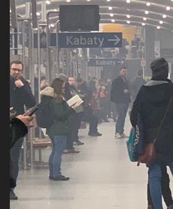 Problemy techniczne w metrze. Przez stację przejechał dymiący pociąg