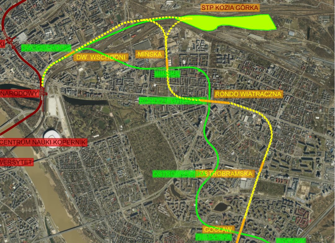 Warianty III linii metra w Warszawie 