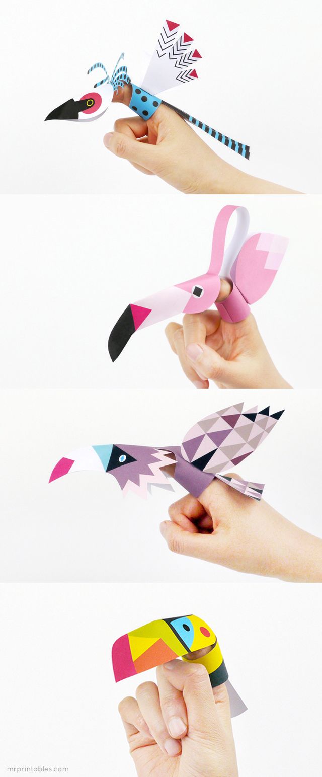 Bird Finger Puppets