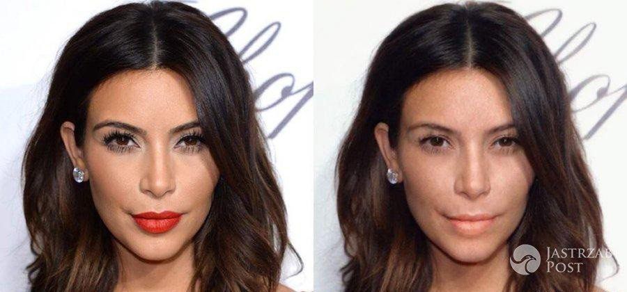 Kim Kardashian bez makijażu - aplikacja MakeApp