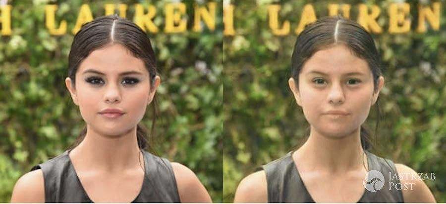 Selena Gomez bez makijażu - aplikacja MakeApp