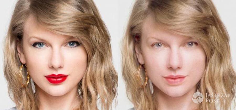 Taylor Swift bez makijażu - aplikacja MakeApp