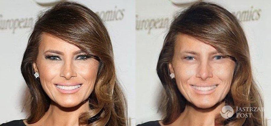 Melania Trump bez makijażu - aplikacja MakeApp