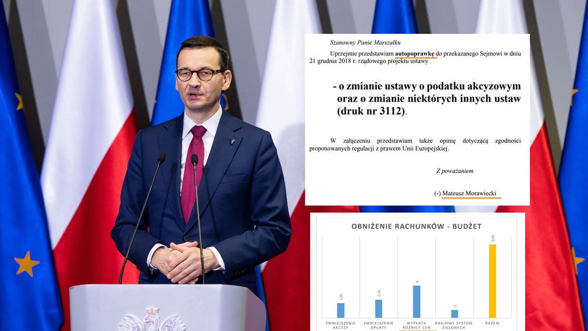 Premier rzutem na taśmę wnosi do Sejmu autopoprawkę do ustawy dot. cen prądu