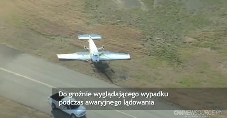 Wypadek awionetki podczas lądowania