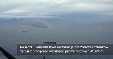 Pożar na promie na Morzu Joński