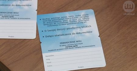 Ważne informacje dla dawców organów