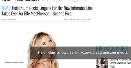 Heidi Klum promuję swoją linię bielizny