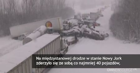 Potężny karambol w USA