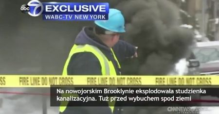 Eksplozja studzienki kanalizacyjnej w Nowym Jorku