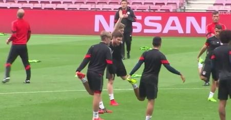 Lewandowski trenował na Camp Nou