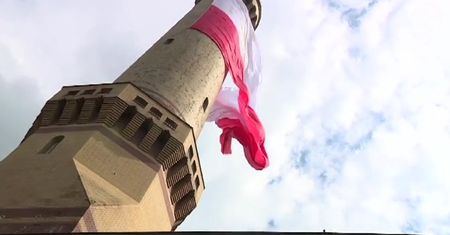 Gigantyczna flaga w Świnoujściu