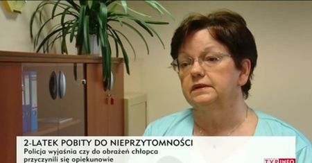Chłopiec nieprzytomny, pojawił się obrzęk