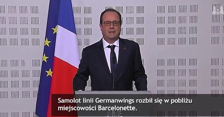 Hollande: samolot spadł w trudnym terenie