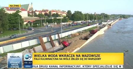 Poziom Wisły w Warszawie stabilizuje się