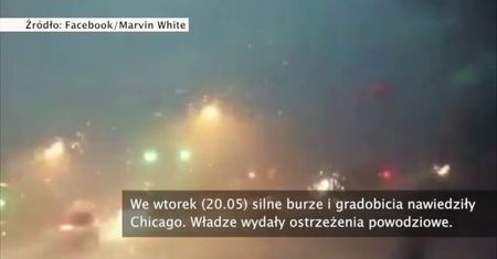 Wycieraczki nie nadążały zbierać wody. Ulewa w Illinois