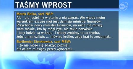 Politycy o taśmach