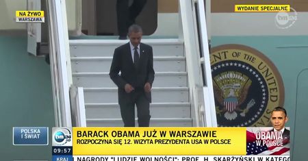 Barack Obama przyleciał do Warszawy