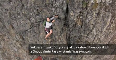 Utknął 1500 metrów nad ziemią