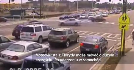 Groźny wypadek amerykańskiego motocyklisty