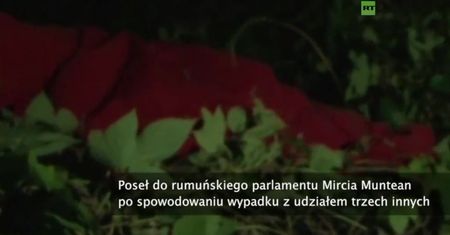 Rumuński poseł chował się krzakach po wypadku