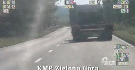 Niebezpieczna jazda kierowcy TIR-a