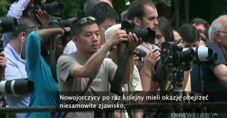 Zjawiskowy zachód słońca nad Manhattanem