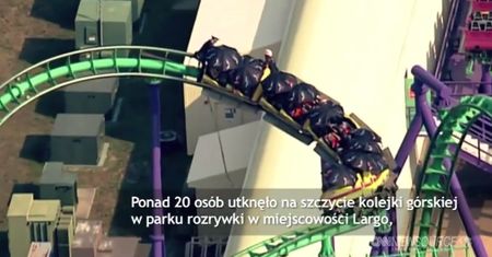 Utknęli na szczycie kolejki górskiej