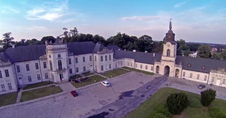 Pałac w Radzyniu Podlaskim z lotu ptaka