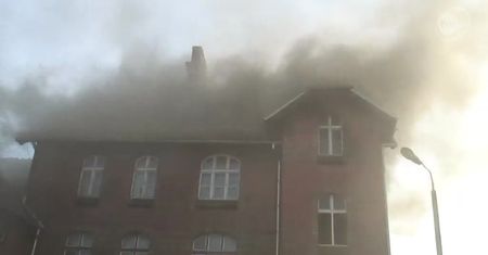 Pożar na terenie dworca PKP