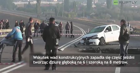 Krym: wielka dziura na autostradzie