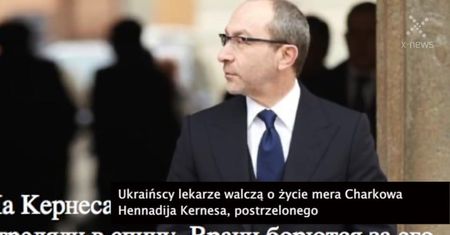 Mer Charkowa postrzelony. Walczy o życie