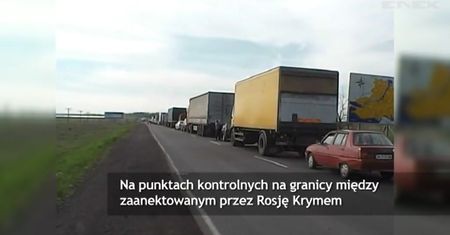 Gigantyczne korki przy wjeździe na Krym