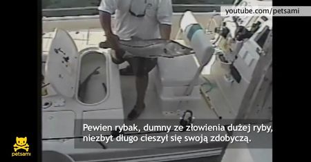 Ryba wykiwała wędkarza