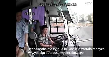 Tragiczny wypadek chińskiego autobusu
