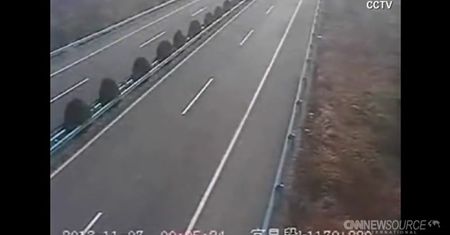 Nietypowy manewr na autostradzie