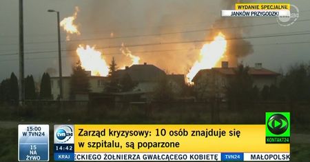 Wybuch gazu koło Ostrowa Wielkopolskiego